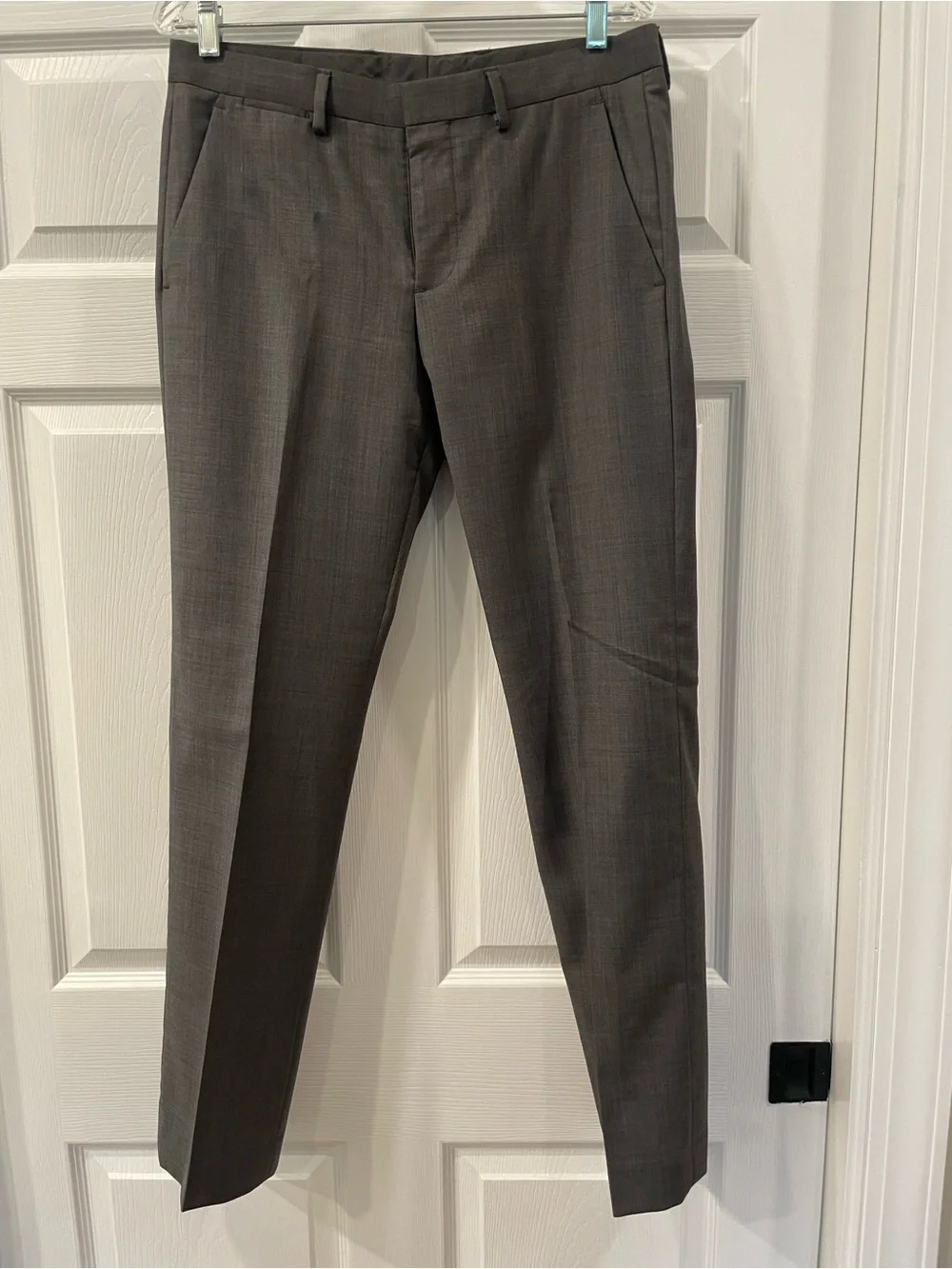 Express 38R Fitted Photographer Suit 32x30 Wool Blend Gray Two Button